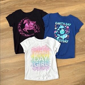 Kids Graphic T-Shirts - Black, Blue, White